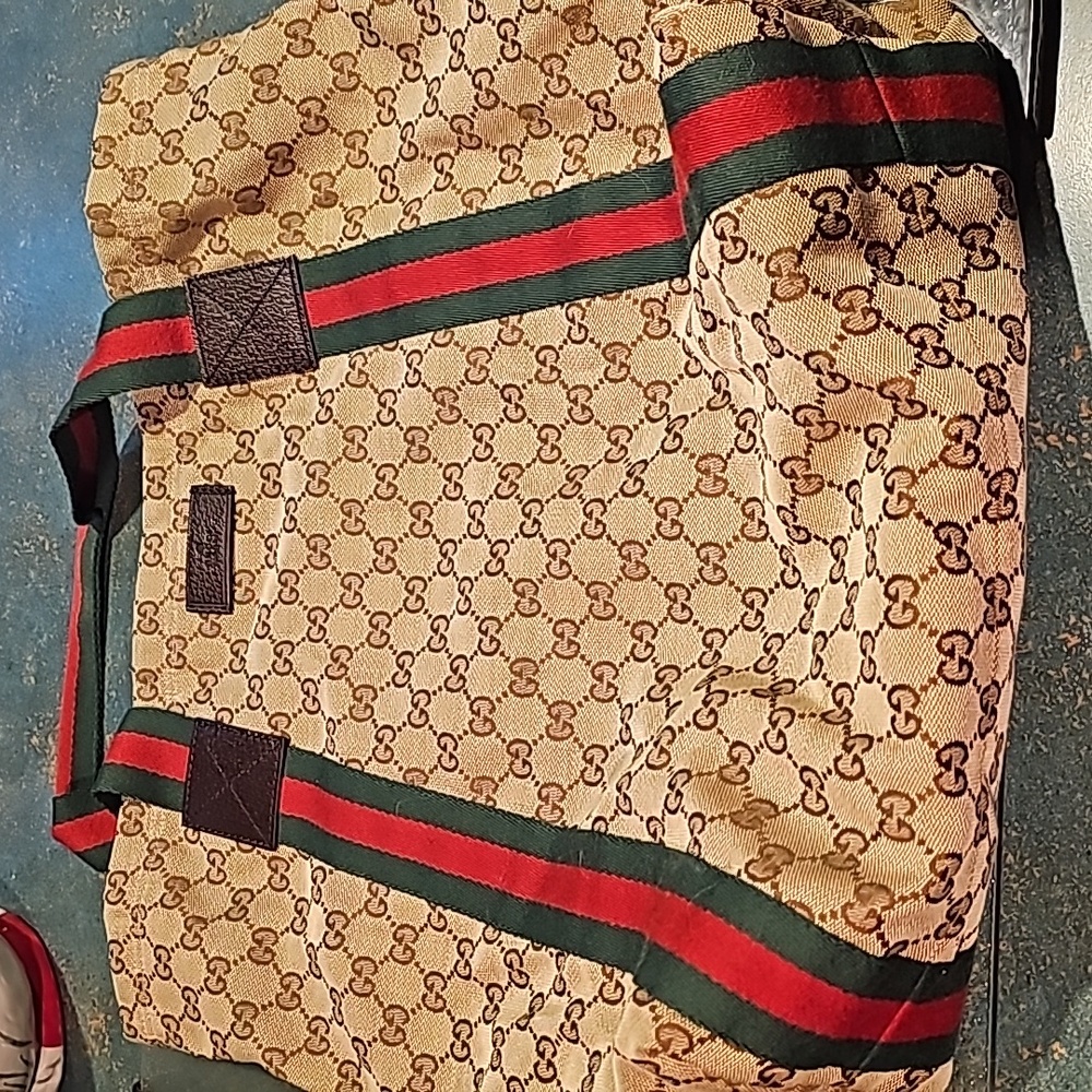 Gucci GG Monogram Vertical Tote Web Handle